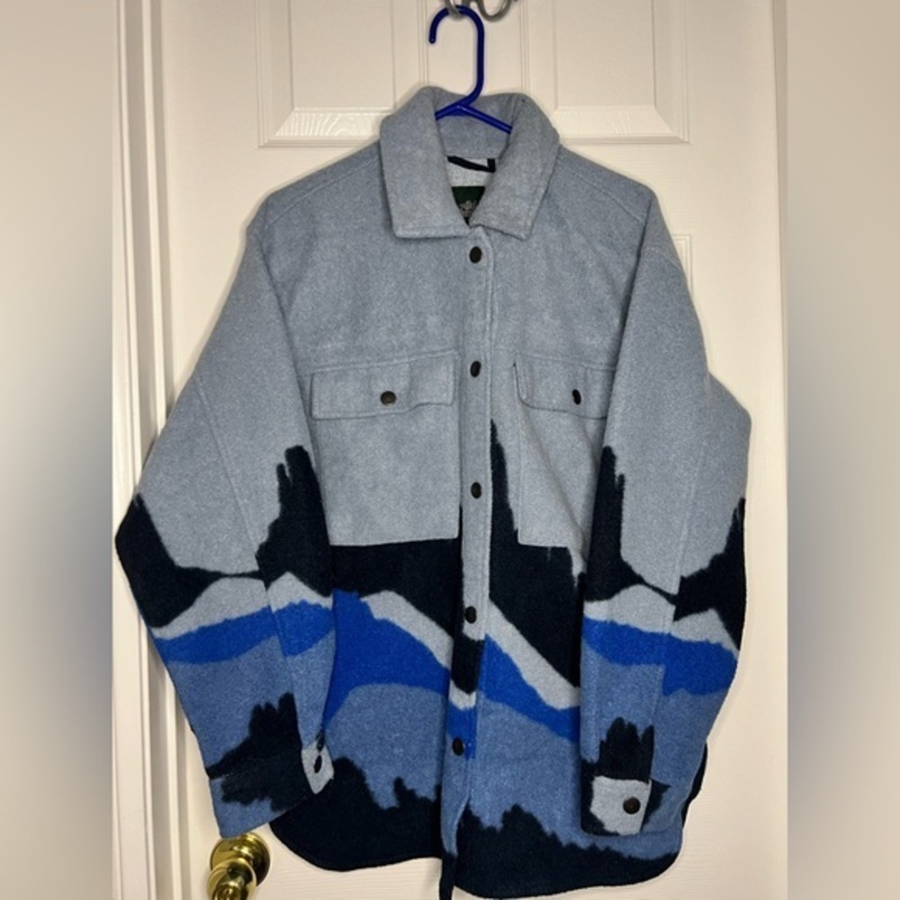 Wild Fable Blue Textured Jacket